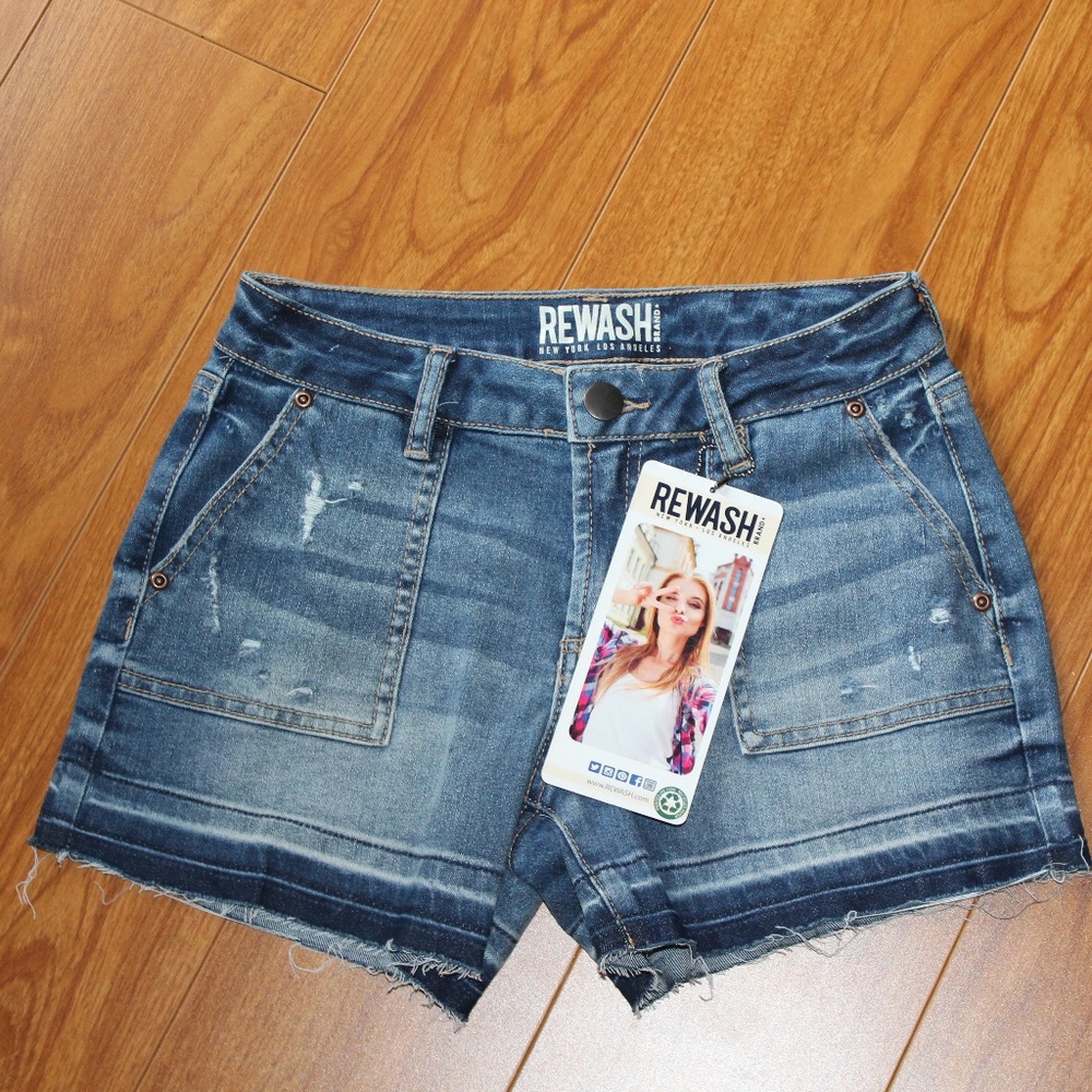 NWT Rewash Brand Distressed Jean Short Size 0